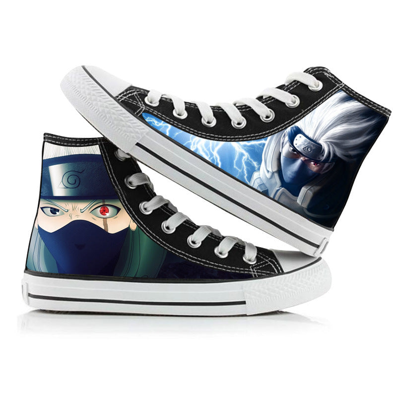 Unisex Anime Printed High-top Canvas Shoes