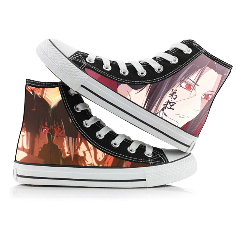 Unisex Anime Printed High-top Canvas Shoes