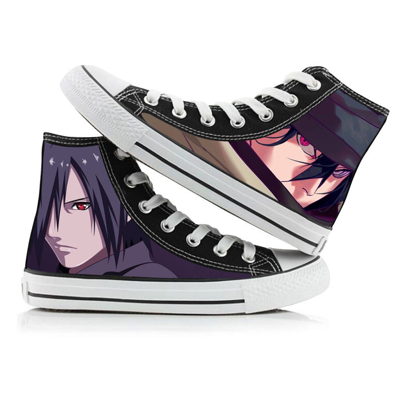 Unisex Anime Printed High-top Canvas Shoes