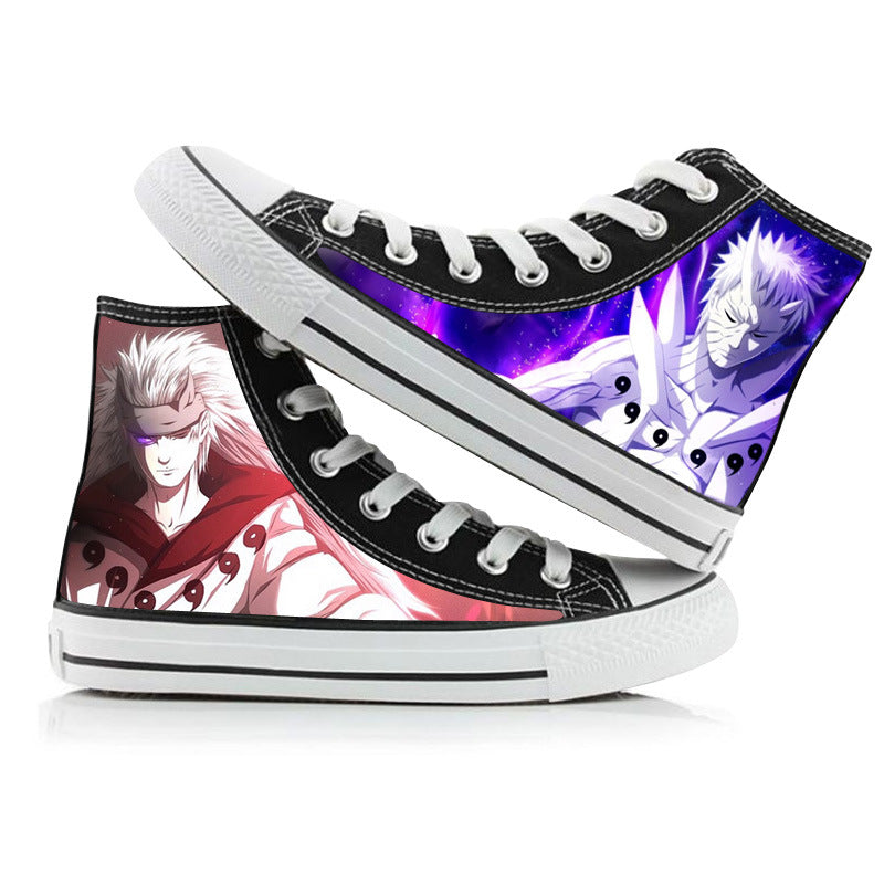 Unisex Anime Printed High-top Canvas Shoes