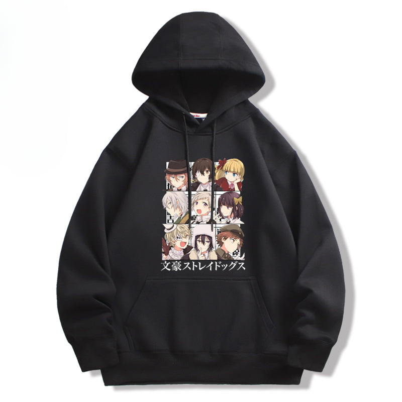 Trendy Anime Dazai Graphic Pullover Hoodie