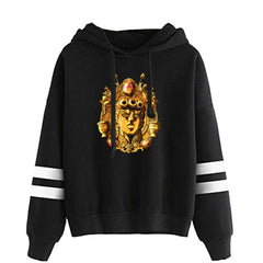 Trendy JOJO Anime Printed Striped Casual Hoodie