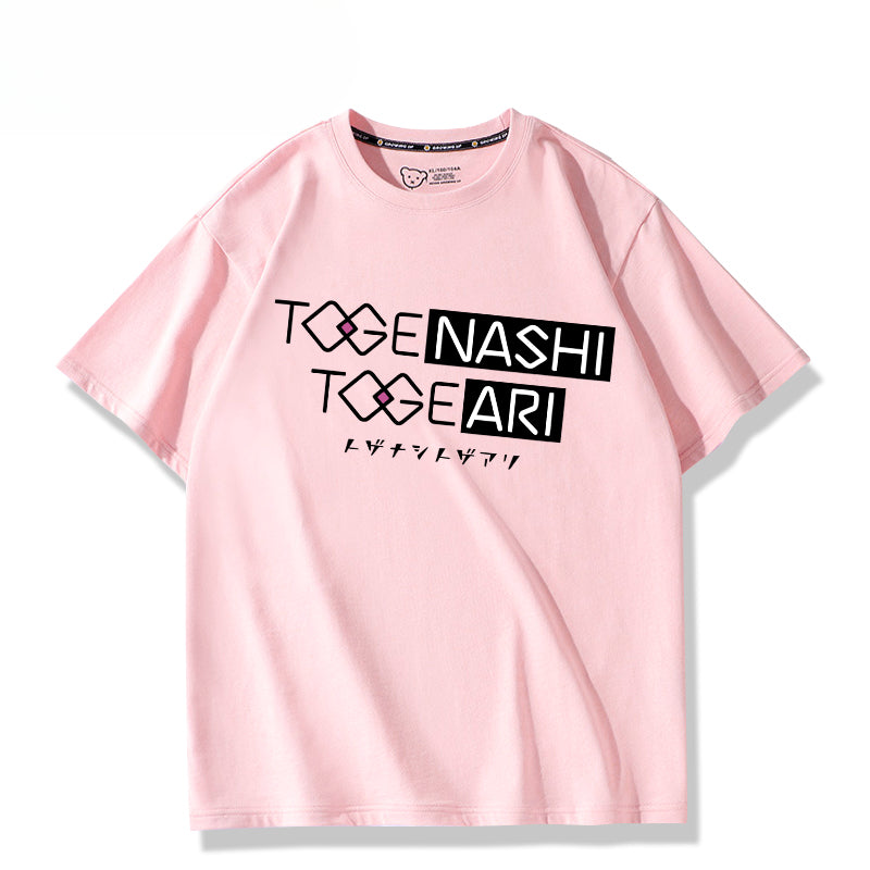 Unisex Anime Letter Short-sleeved Tee