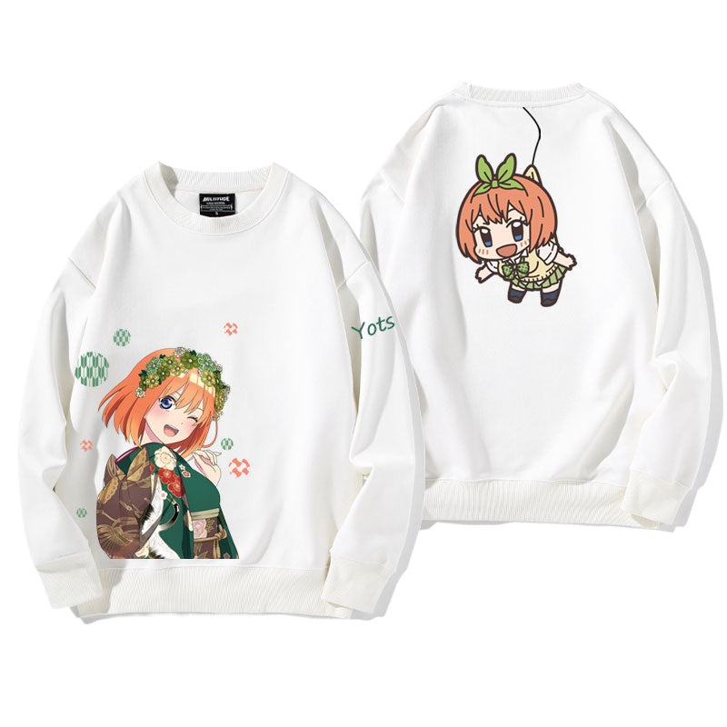 Nakano Anime Round Neck Loose Sweatshirt