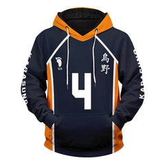 Unisex Karasuno 3D Print Pullover Cosplay Hoodie