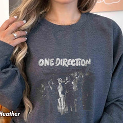 Retro 1D Graphic Crew Neck Sweatshirt