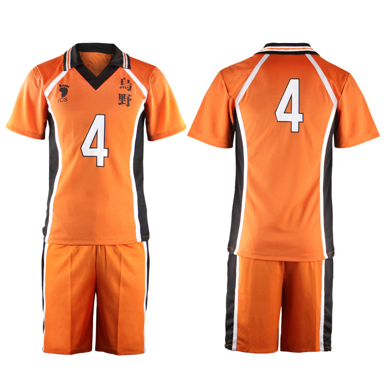 Unisex Karasuno Team Cosplay Uniform T-shirt and Shorts