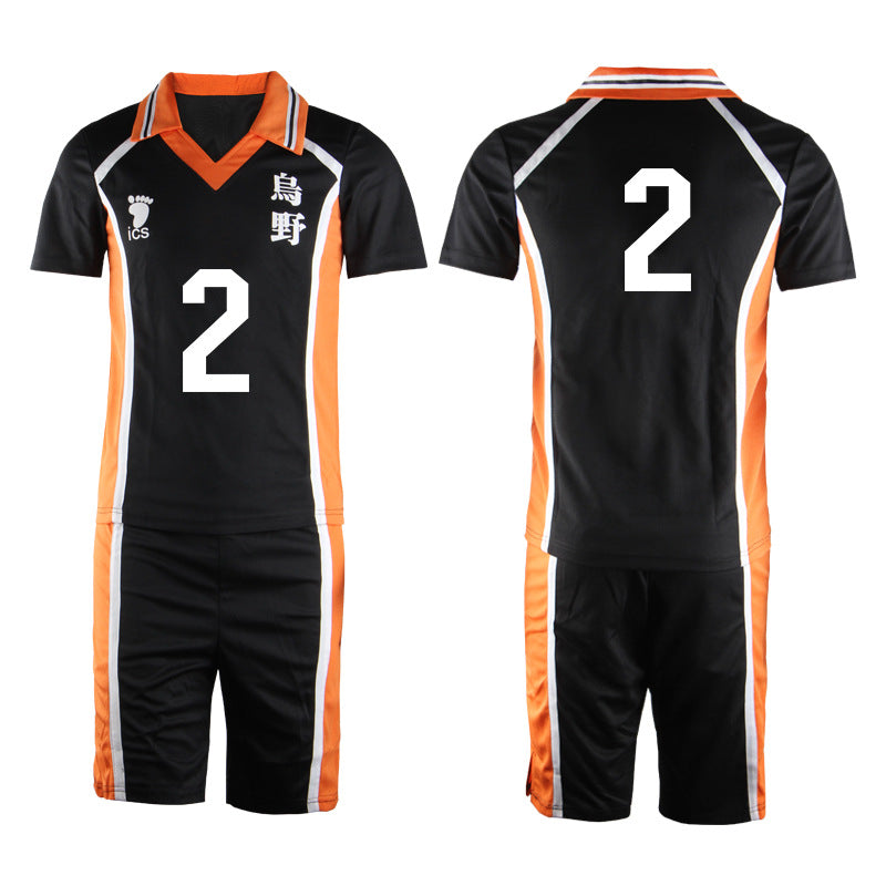 Unisex Karasuno Team Cosplay Uniform T-shirt and Shorts