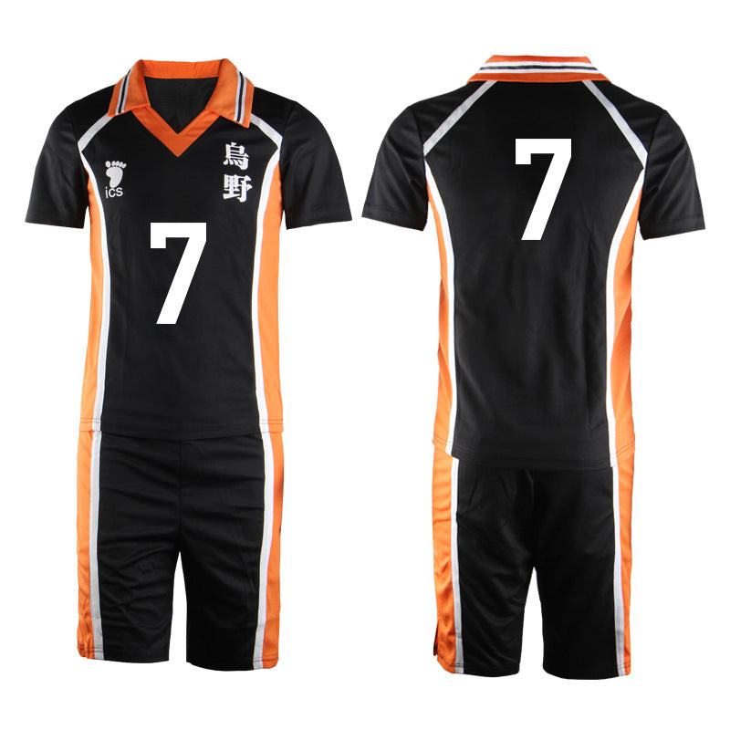 Unisex Karasuno Team Cosplay Uniform T-shirt and Shorts