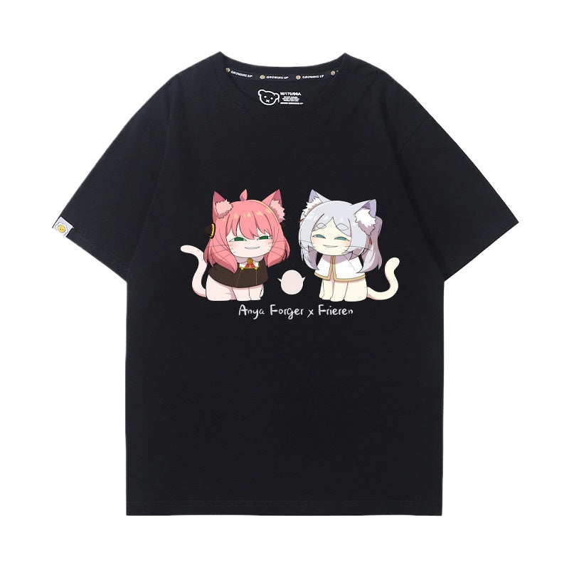 Women's Anime Short-sleeved Cotton T-shirt