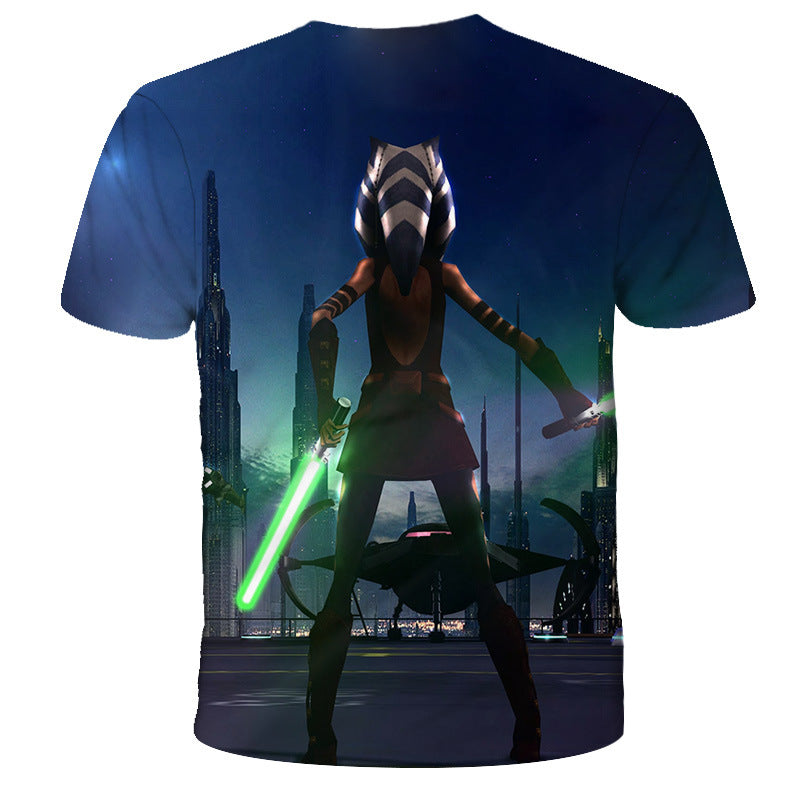 Unisex Comic 3D Print Loose T-shirt