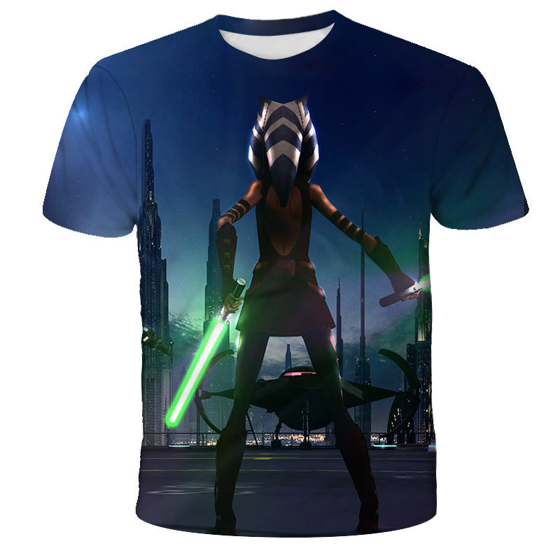 Unisex Comic 3D Print Loose T-shirt