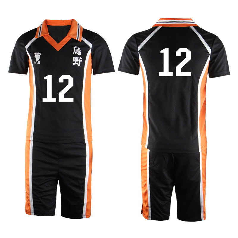 Unisex Karasuno Team Cosplay Uniform T-shirt and Shorts