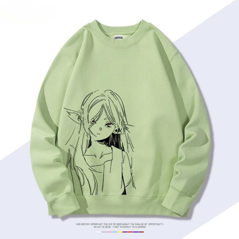 Unisex Anime Crew Neck Sweatshirt