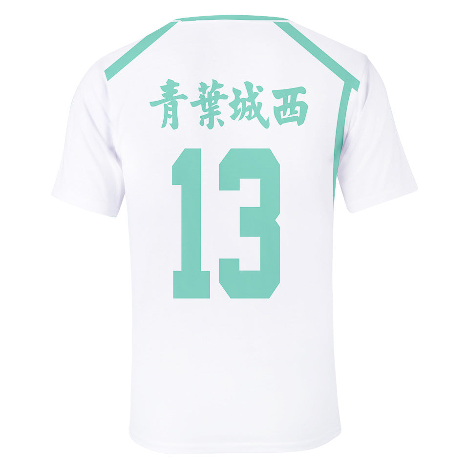 Unisex Aoba Johsai Digital Print Summer Short Sleeved T-shirt