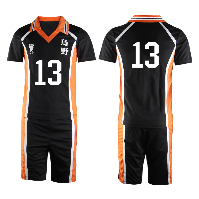 Unisex Karasuno Team Cosplay Uniform T-shirt and Shorts