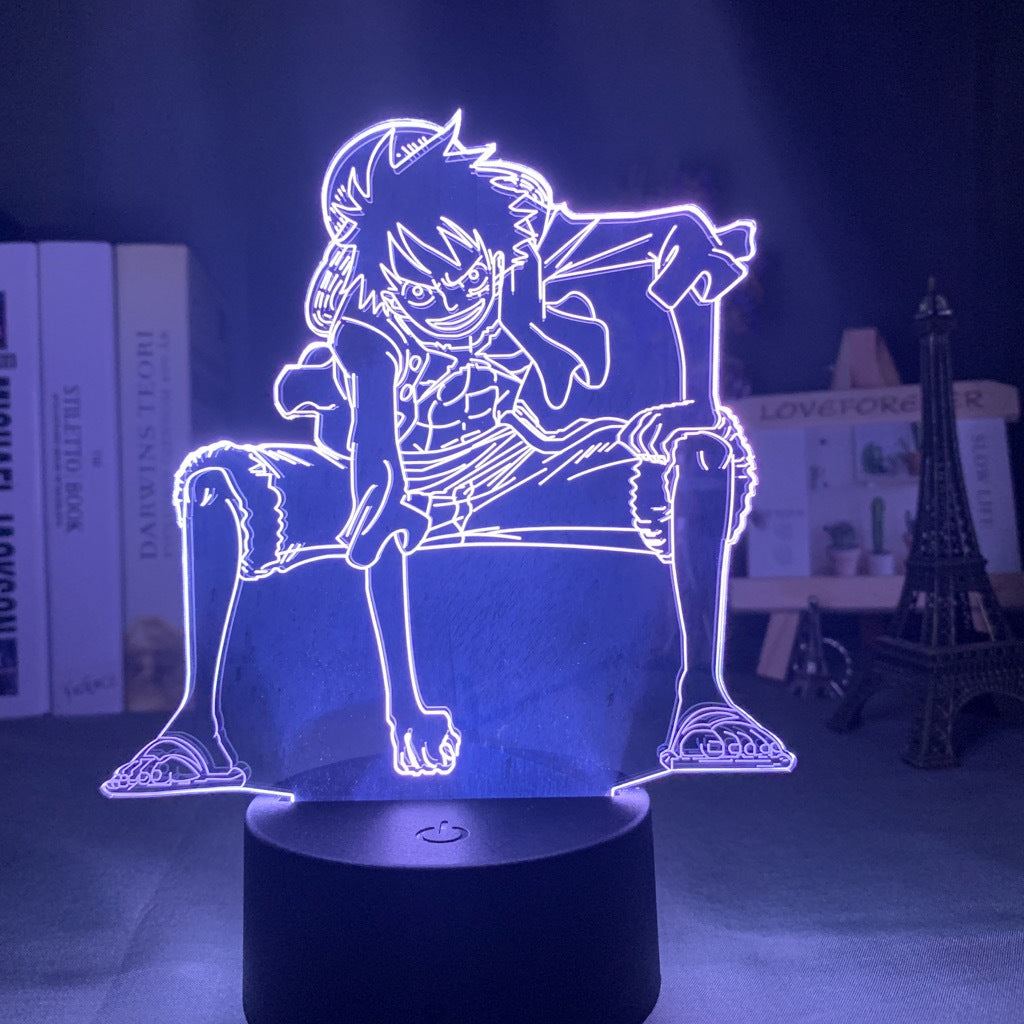 Colorful Luffy 3D Night Light