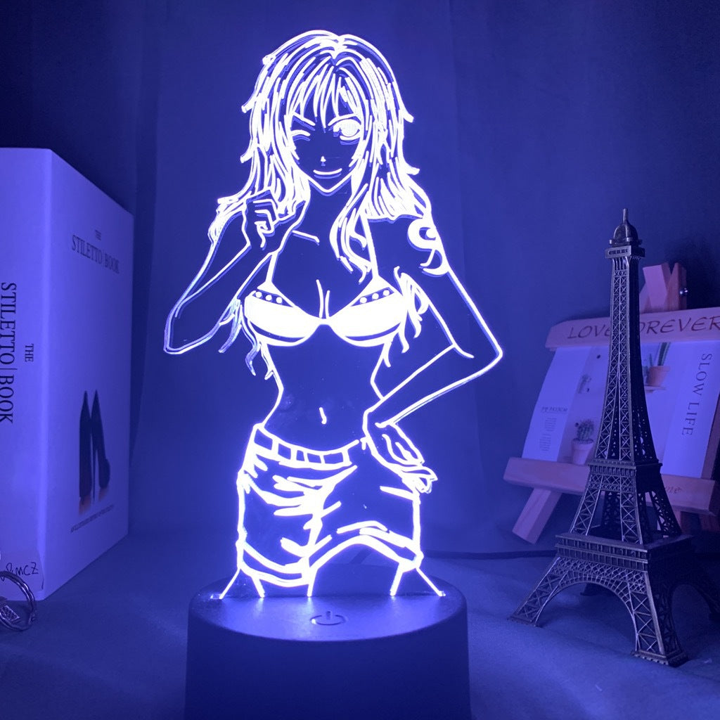 Colorful Luffy 3D Night Light