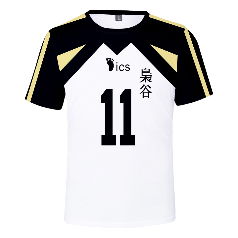 Unisex Volleyball Digital Print Short Sleeved Cosplay T-shirt