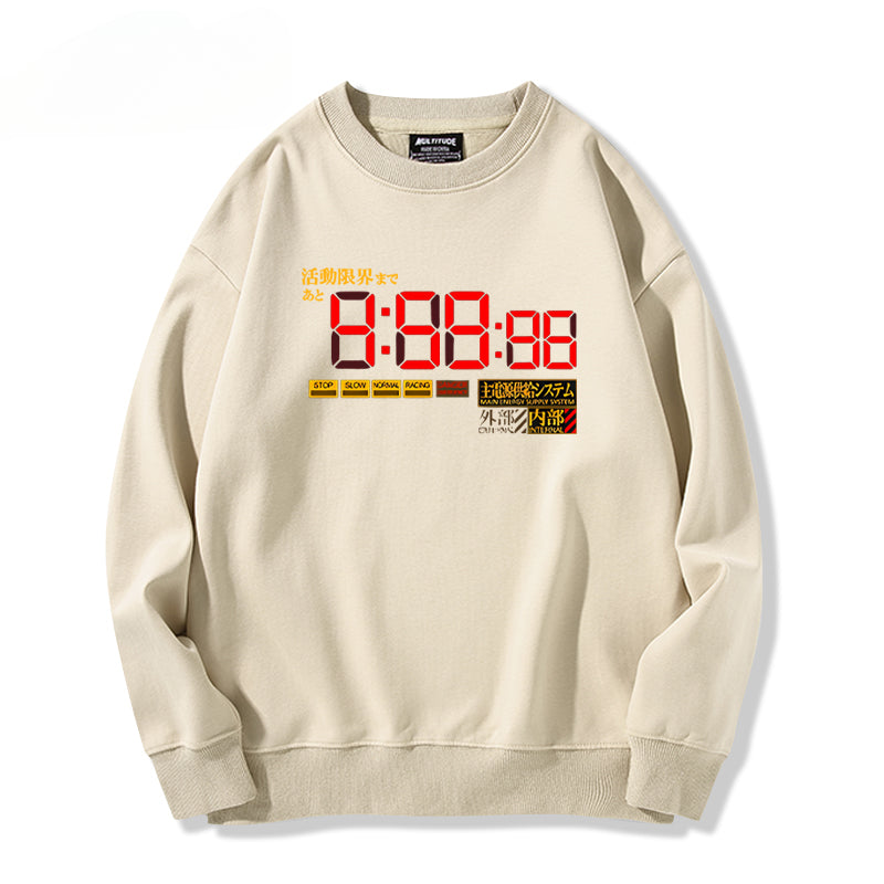 Unisex Anime EVA Crew Neck Sweatshirt