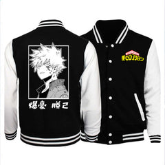 Unisex Casual Anime Print Baseball Jacket