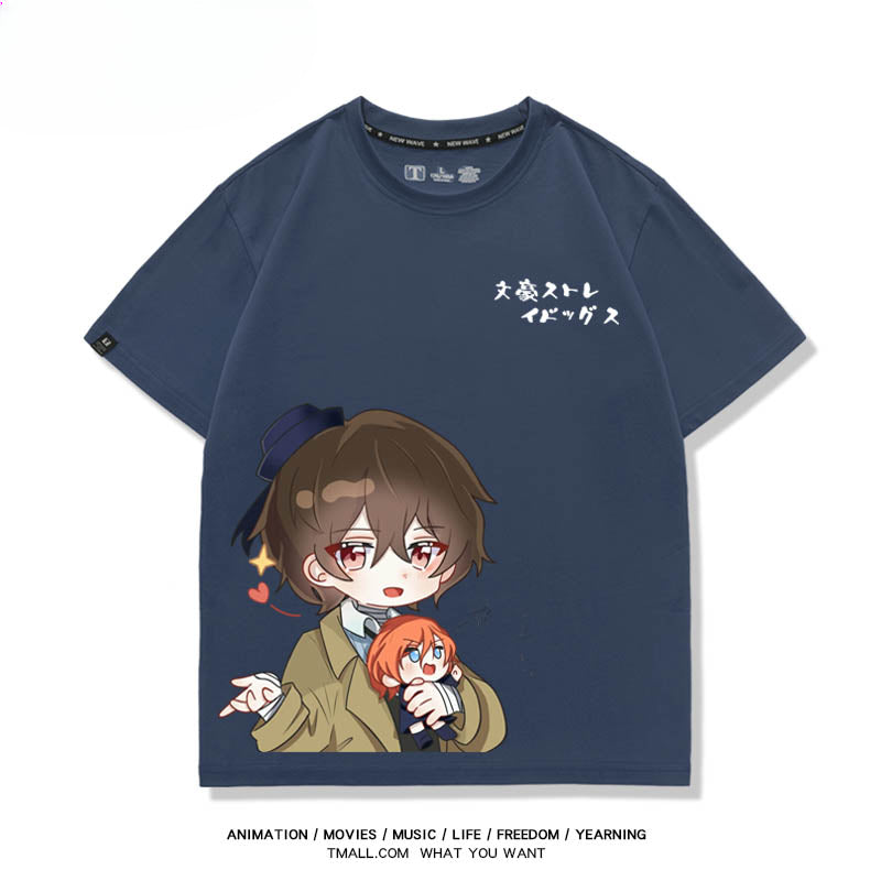 Unisex Anime Pattern Short-sleeved T-shirt