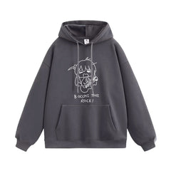 Bocchi Graffiti Printed Pullover Hoodie