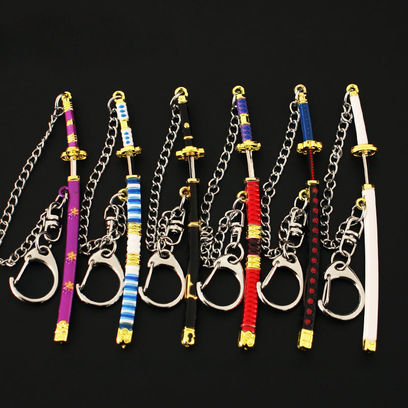 Cool Samurai Sword Cosplay Keychain Pendant