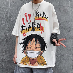 Trendy Luffy Printed Loose Short-sleeved T-shirt