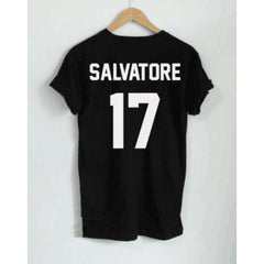 Casual SALVATORE 17 Printed Black Loose T-shirt