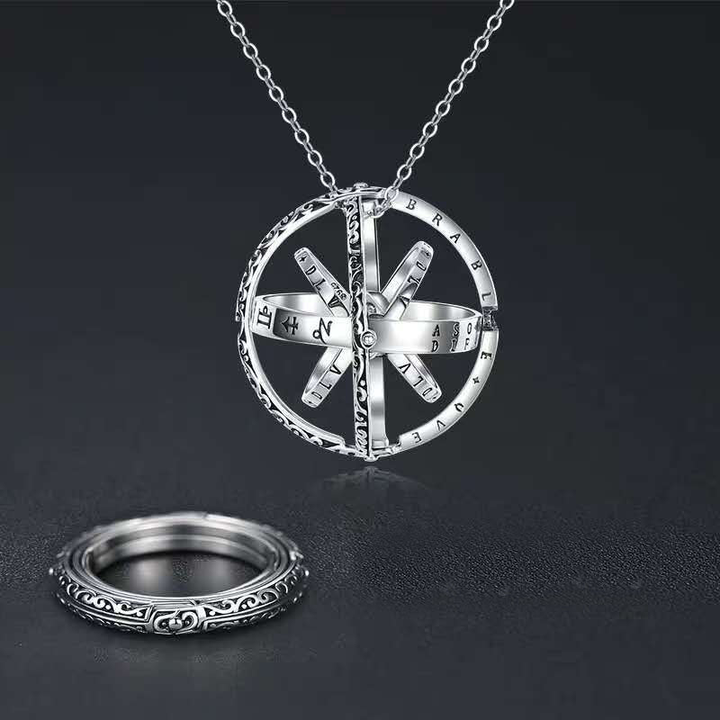 Astronomy Ring-Foldable Astronomical Sphere Unisex Ring Necklace