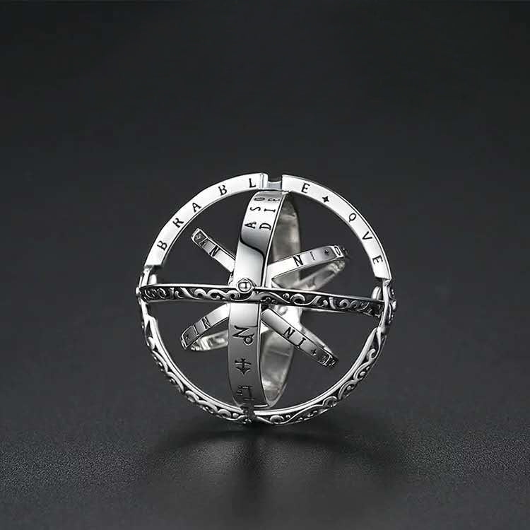 Astronomy Ring-Foldable Astronomical Sphere Unisex Ring Necklace