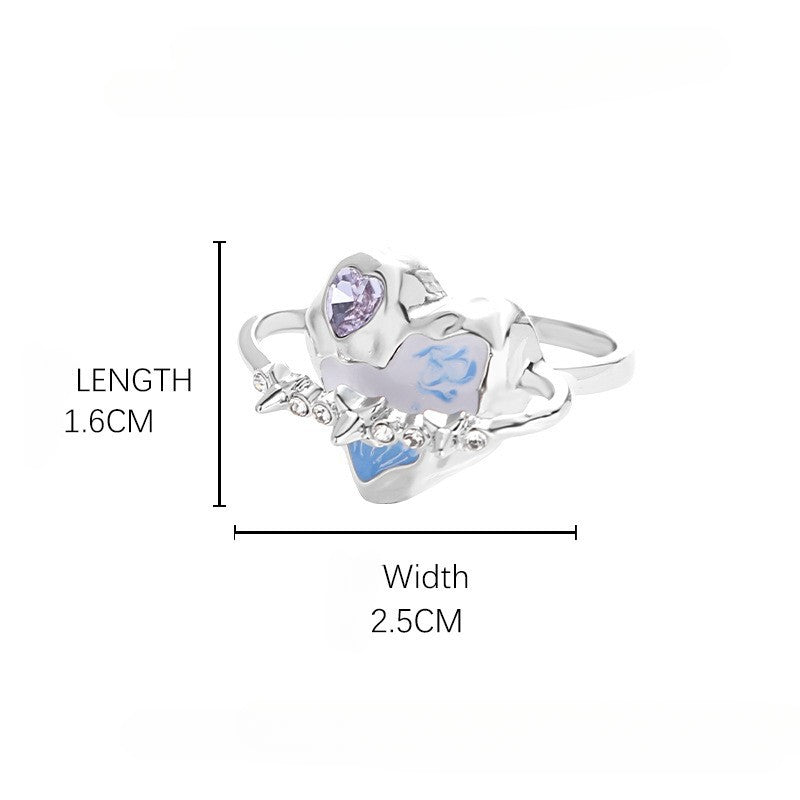 Retro Zircon Game Cos Ring