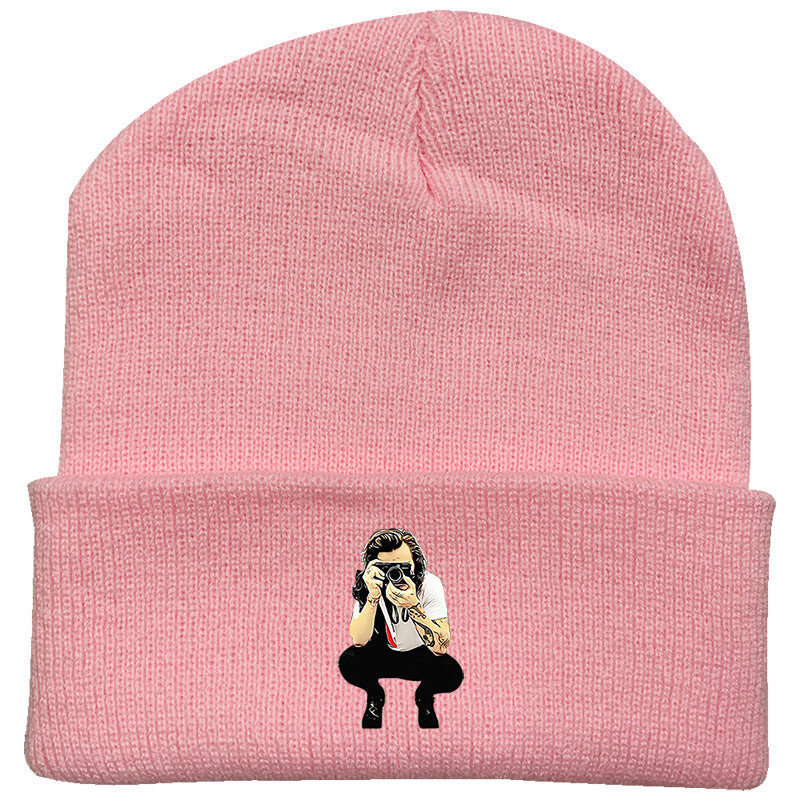 Casual Harry Printed Versatile Elastic Beanie