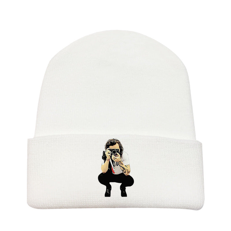 Casual Harry Printed Versatile Elastic Beanie