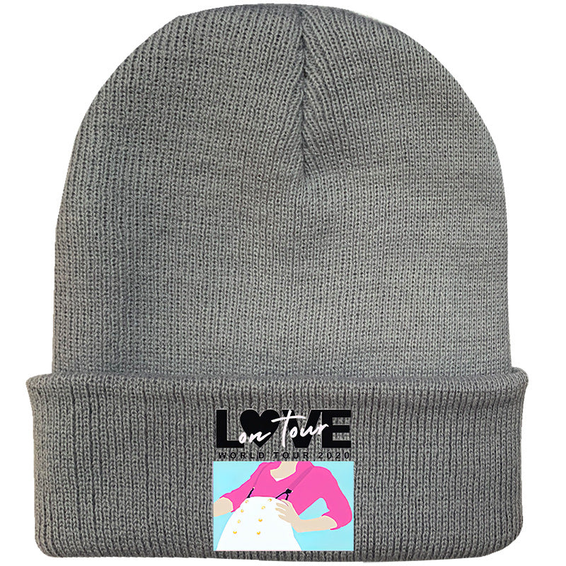 Casual Harry Printed Versatile Elastic Beanie