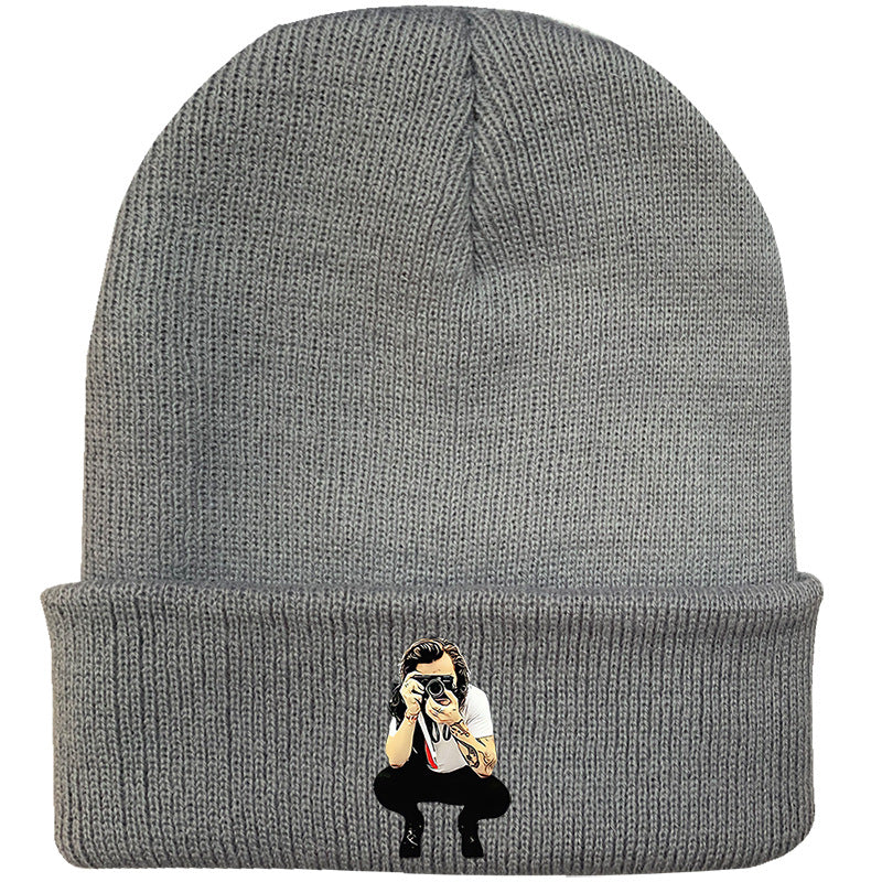 Casual Harry Printed Versatile Elastic Beanie