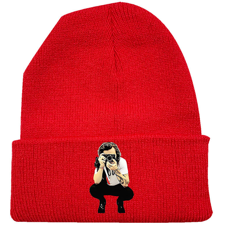 Casual Harry Printed Versatile Elastic Beanie