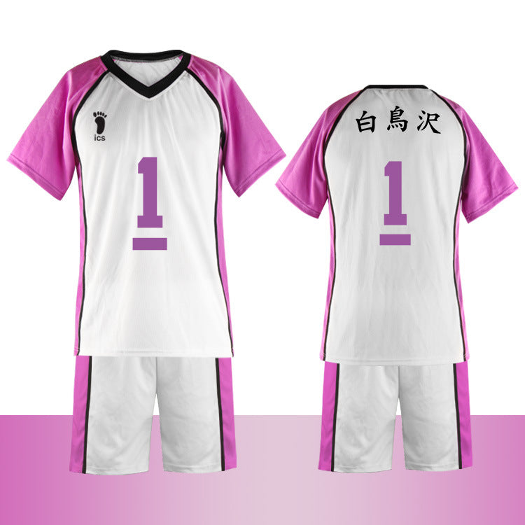 Unisex Karasuno Team Cosplay Uniform T-shirt and Shorts