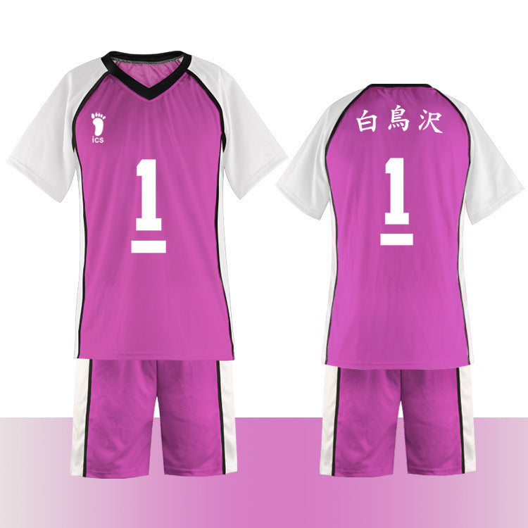 Unisex Karasuno Team Cosplay Uniform T-shirt and Shorts