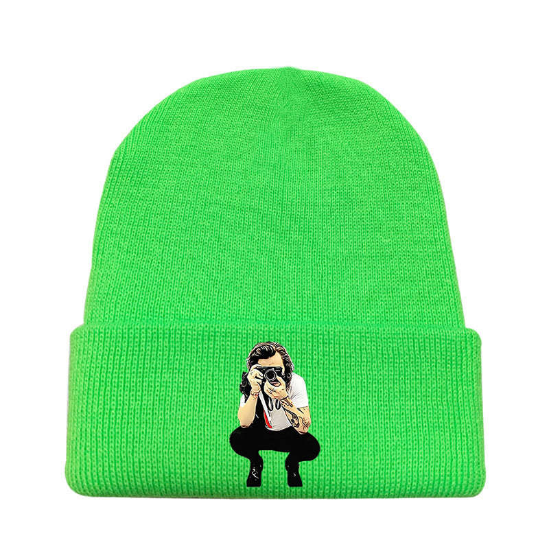 Casual Harry Printed Versatile Elastic Beanie