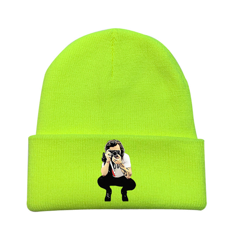 Casual Harry Printed Versatile Elastic Beanie