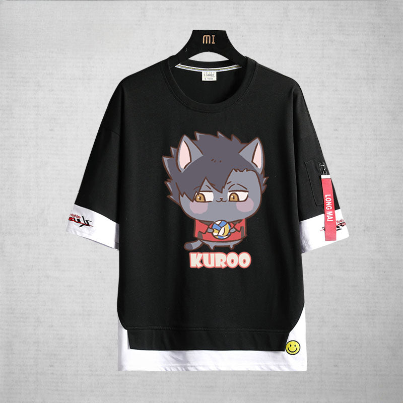 Unisex Cute Anime Printed Short-sleeved T-shirt