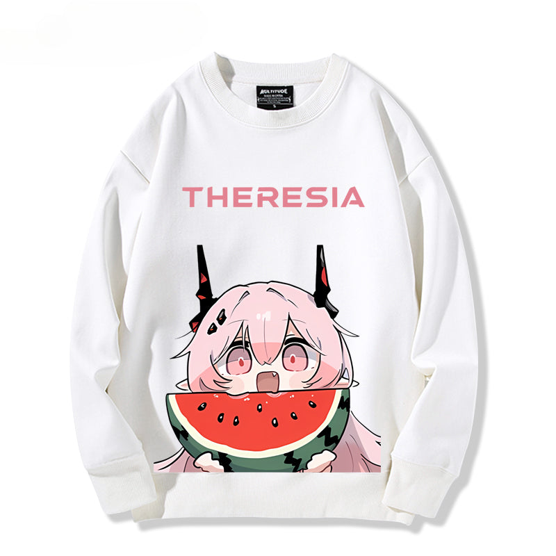 Casual Cute Game Theresia Print Sweatshirt
