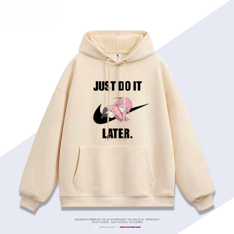 Hitori Just Do It Later Casual Hoodie