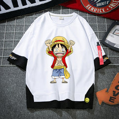 Men's Anime Short-sleeved Luffy Casual T-shirt