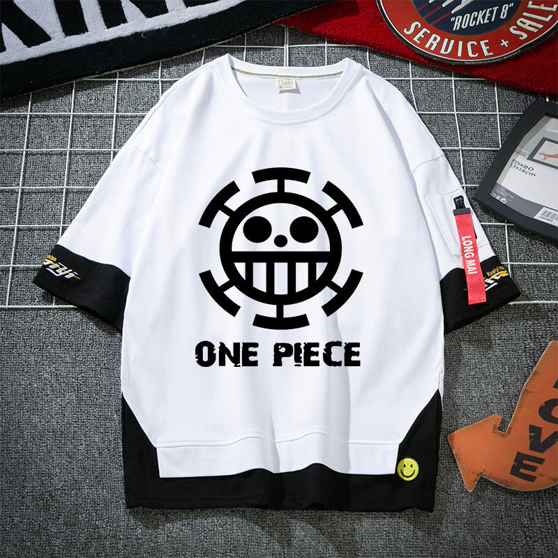 Men's Anime Short-sleeved Luffy Casual T-shirt