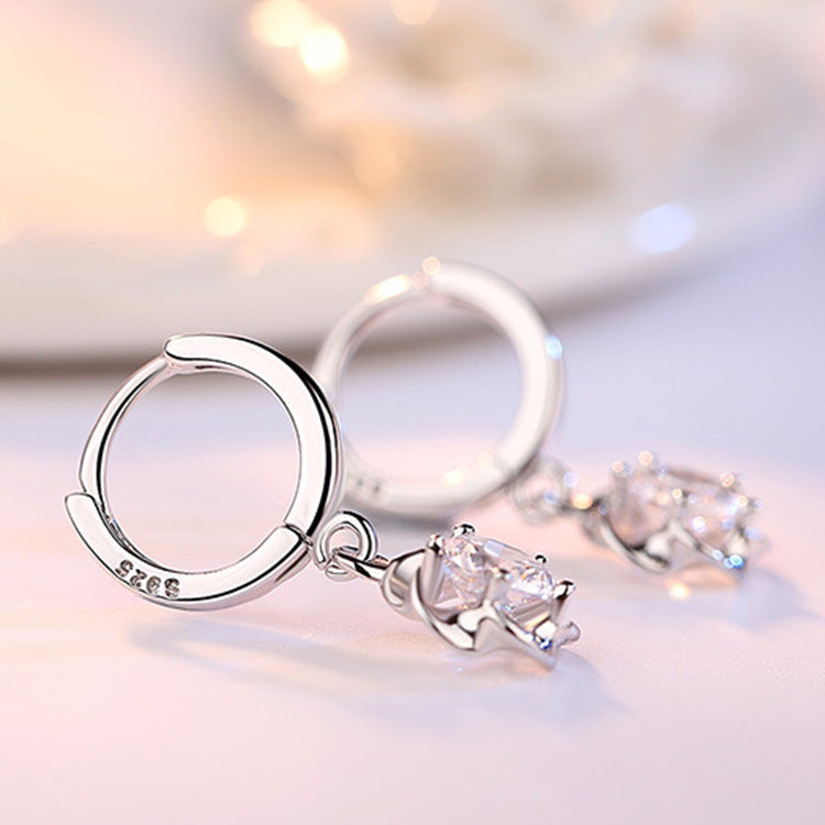 Trendy Plum Blossom Stud Earrings