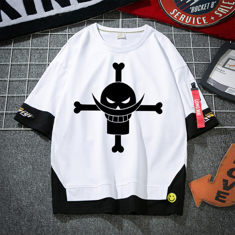 Men's Anime Short-sleeved Luffy Casual T-shirt