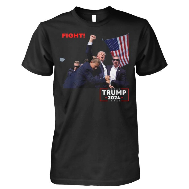 Unisex Trump Fight Printed Loose T-shirt